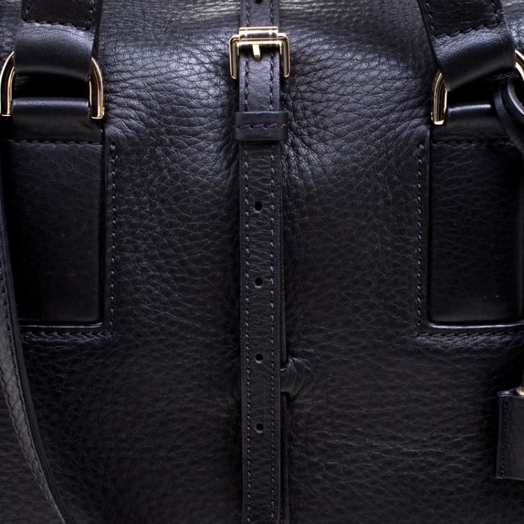 Pre Owned Mulberry Black Leather Medium Roxette Satchel