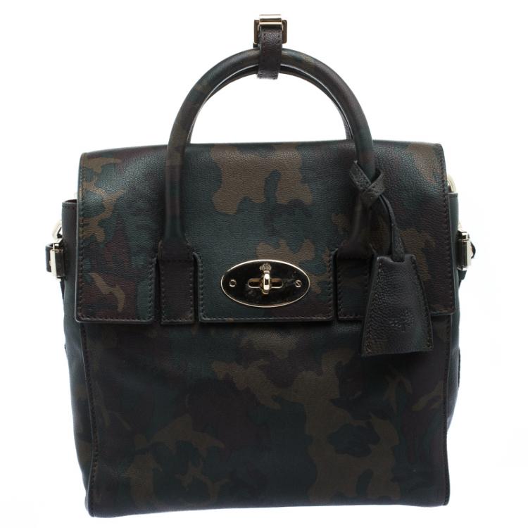 Pre Owned Mulberry Camo Leather Mini Cara Delevingne Backpack