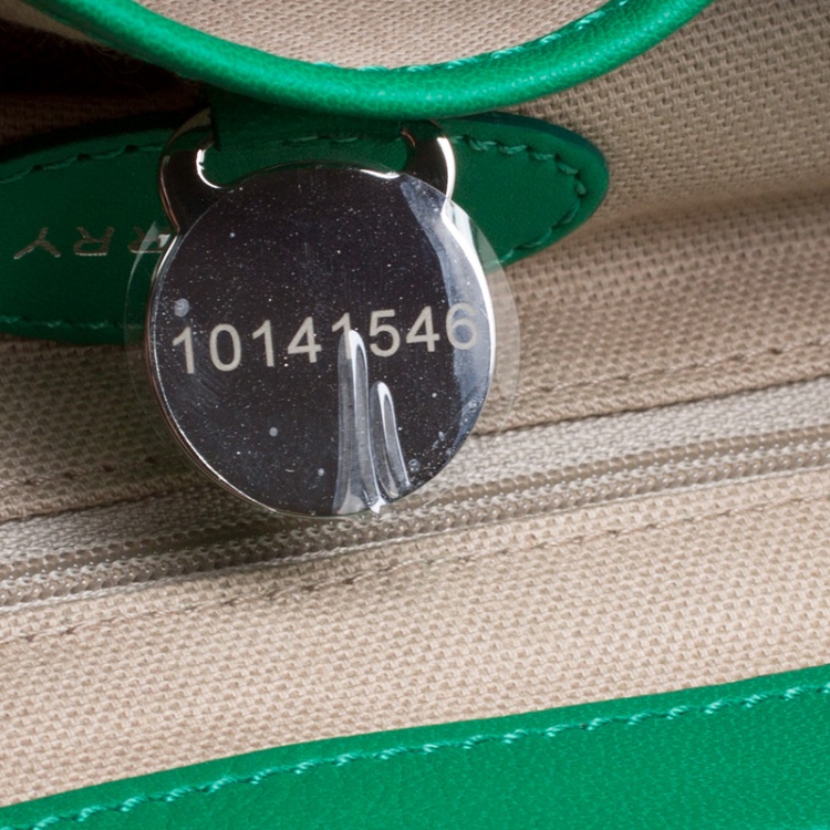 Pre Owned Mulberry Green Leather Alexa Satchel 