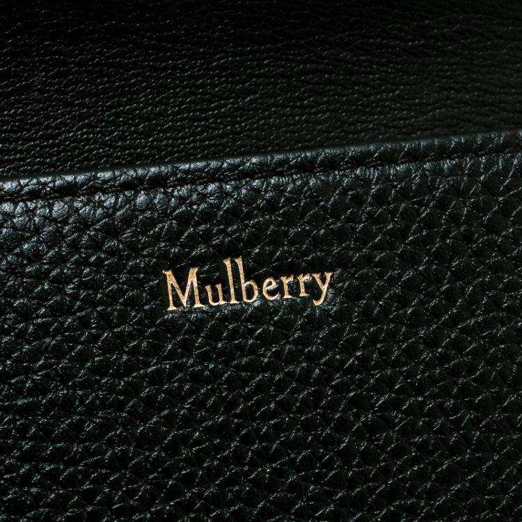 Pre Owned Mulberry Black Leather Chain Purse