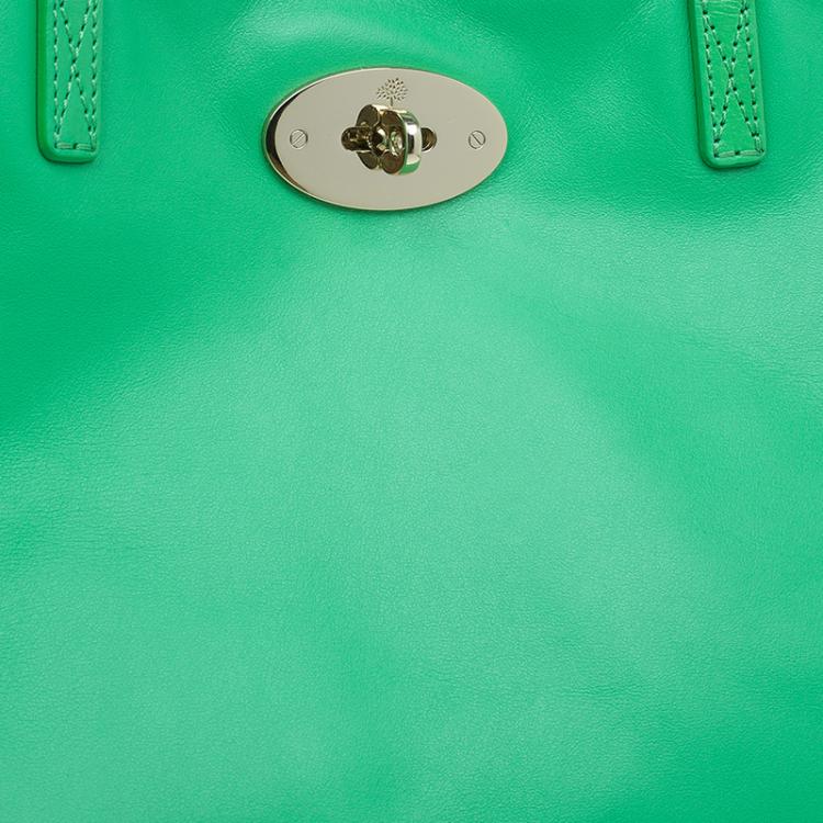 Pre Owned Mulberry Green Nappa Leather Medium Dorset Tote