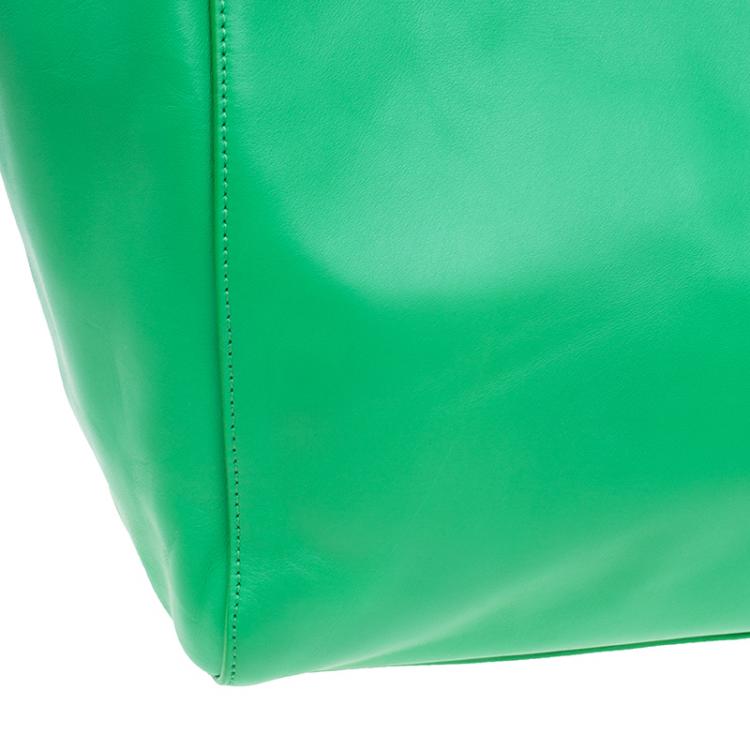 Pre Owned Mulberry Green Nappa Leather Medium Dorset Tote