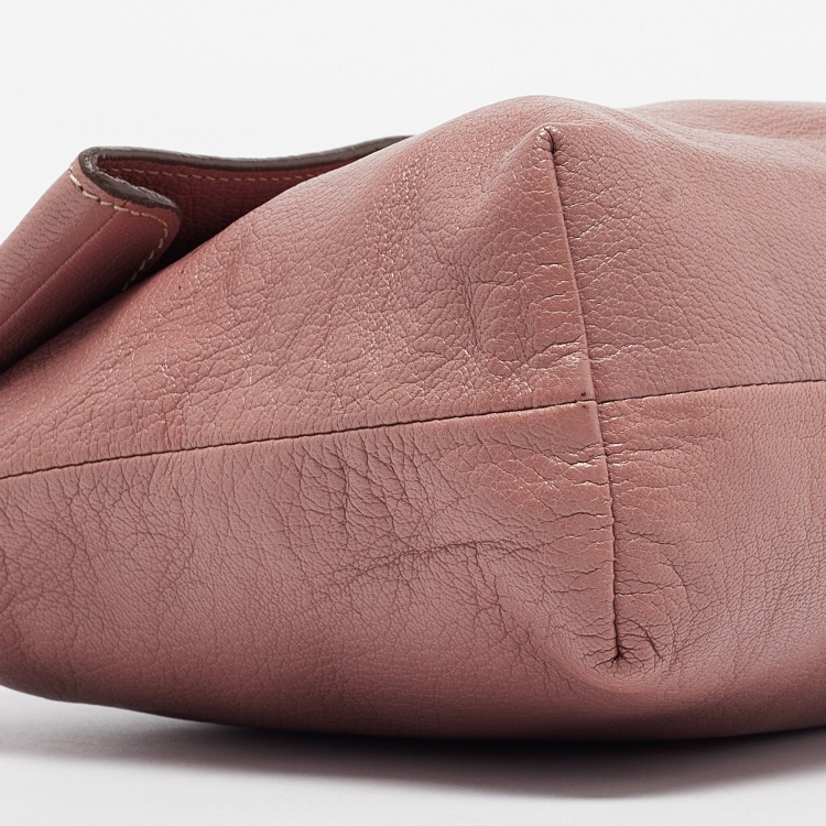 Pre Owned Mulberry Pink Leather Clemmie Clutch