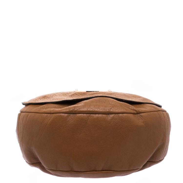 مملوكة مسبقًا Mulberry Brown Grained Leather Daria Hobo