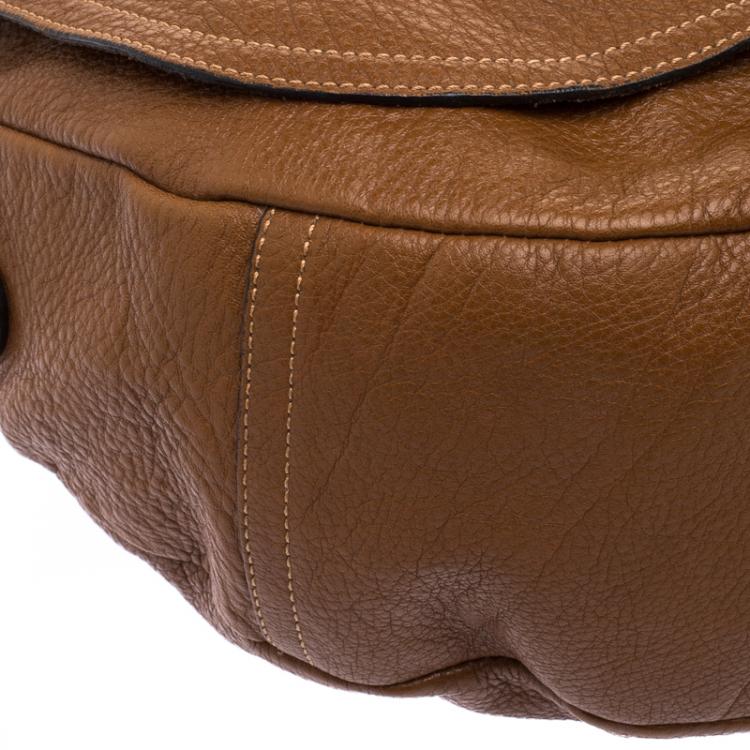 مملوكة مسبقًا Mulberry Brown Grained Leather Daria Hobo