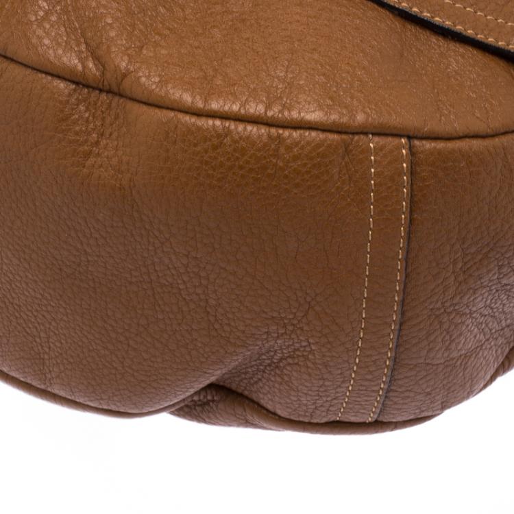 مملوكة مسبقًا Mulberry Brown Grained Leather Daria Hobo