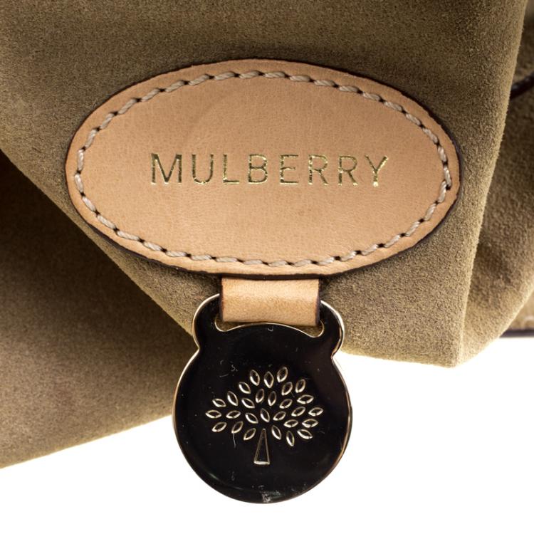 Pre Owned Mulberry Beige Zebra Printed Leather Travel Day Satchel