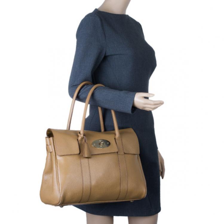 Pre Owned Mulberry Oak Brown Leather Bayswater Satchel