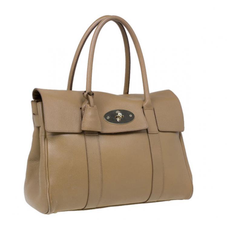 Pre Owned Mulberry Oak Brown Leather Bayswater Satchel