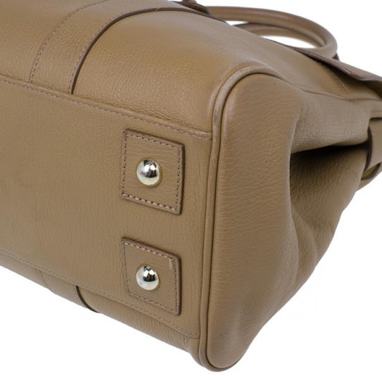 Pre Owned Mulberry Oak Brown Leather Bayswater Satchel