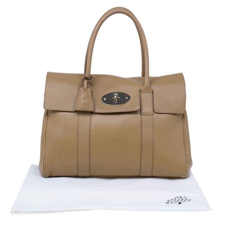 Pre Owned Mulberry Oak Brown Leather Bayswater Satchel