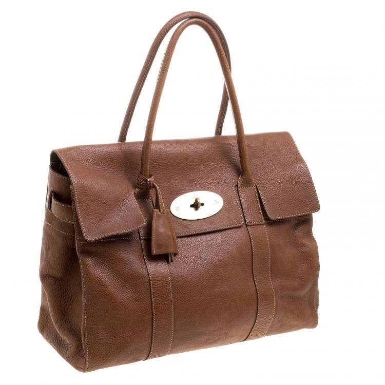 Pre Owned Mulberry Brown Leather Bayswater Satchel