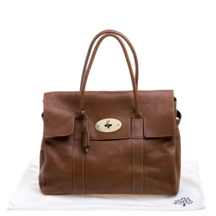 Pre Owned Mulberry Brown Leather Bayswater Satchel