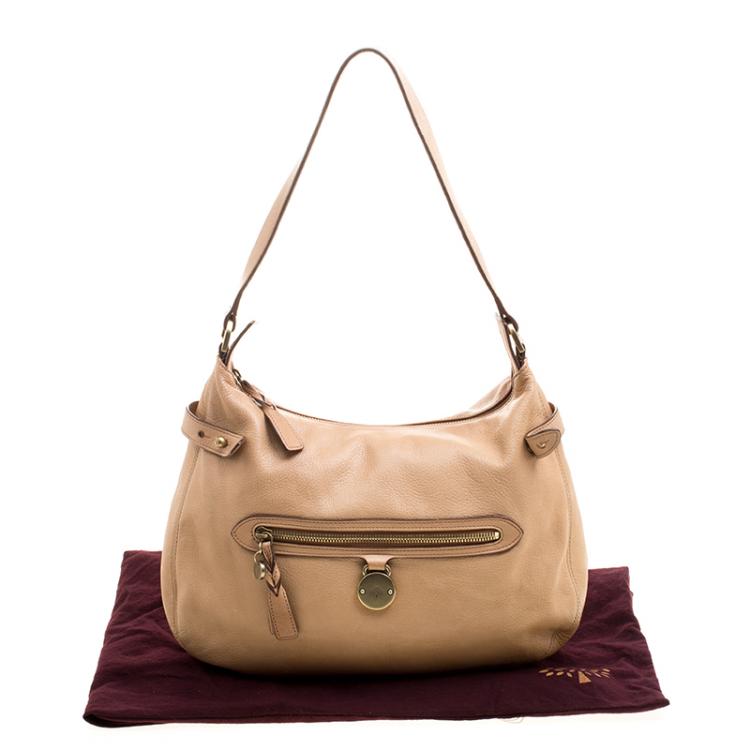 Pre Owned Mulberry Beige Leather Somerset Hobo