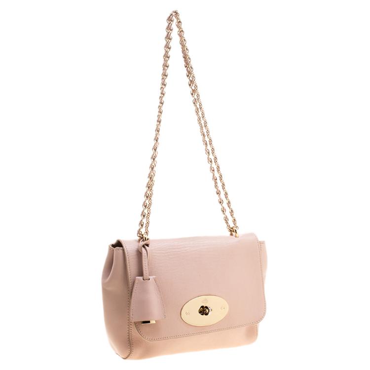 Pre Owned Mulberry Beige Leather Small Lily Shoulder Bag