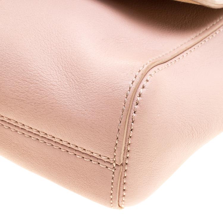 Pre Owned Mulberry Beige Leather Small Lily Shoulder Bag