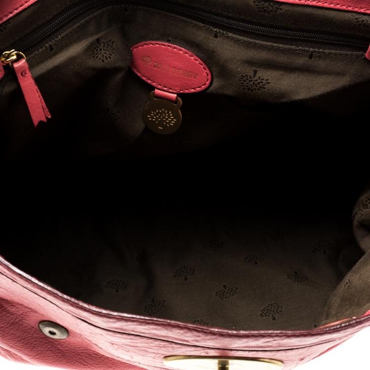 Pre Owned Mulberry Red Leather Oversized Alexa Satchel