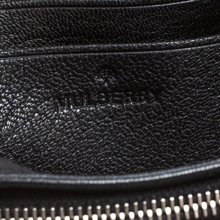 Pre Owned Mulberry Black Leather Small Continental Wallet