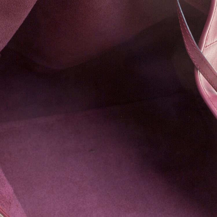 Pre Owned Mulberry Burgundy Nappa Soft Leather Medium Dorset Tote