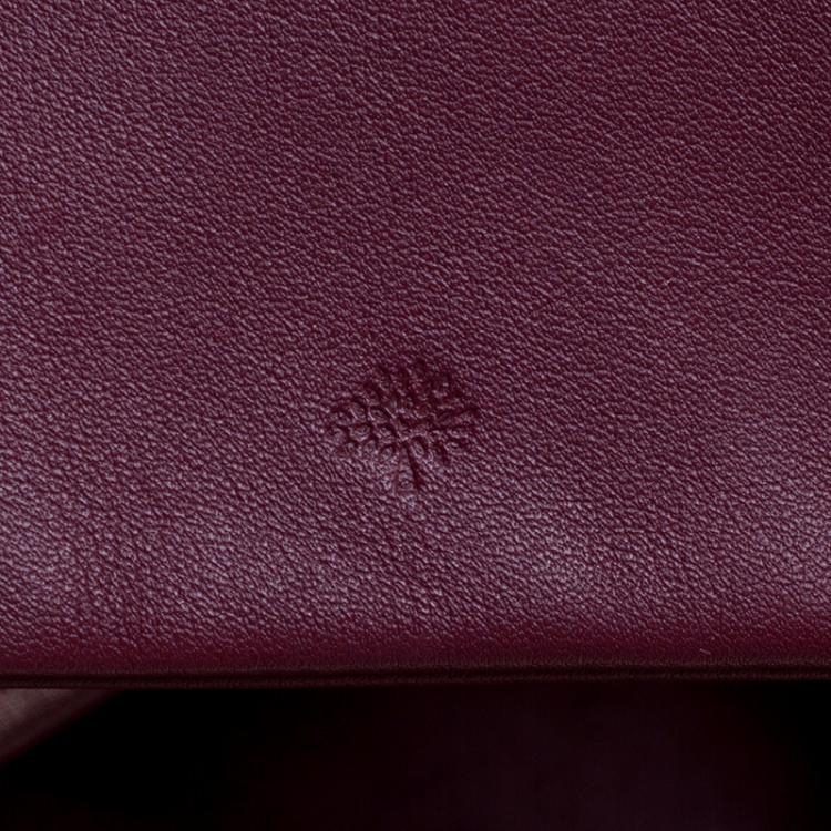 Pre Owned Mulberry Burgundy Nappa Soft Leather Medium Dorset Tote