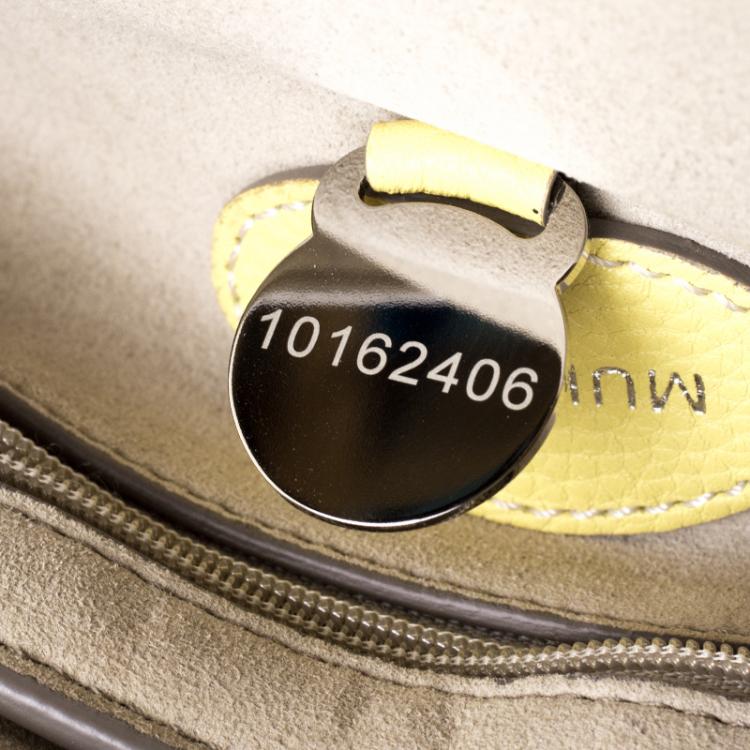 Pre Owned Mulberry Yellow Grain Leather Small Bayswater Satchel