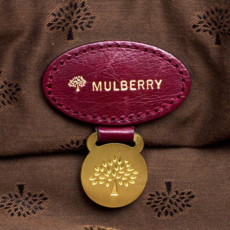 Pre Owned Mulberry Dark Red Leather Oversized Alexa Satchel
