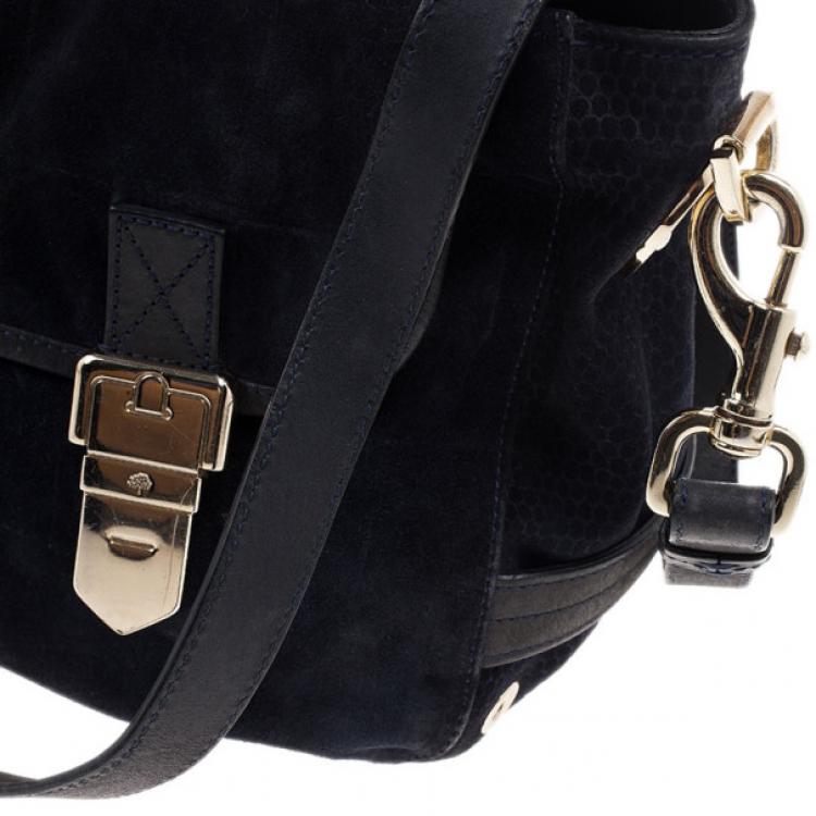 Pre Owned Mulberry Blue Suede Leather Tillie Tote