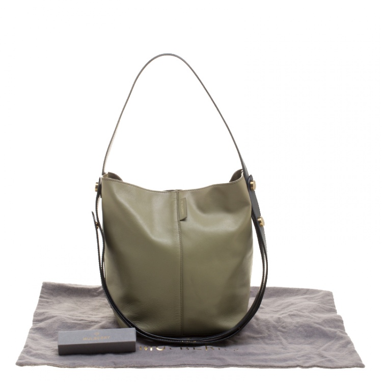 Pre Owned Mulberry Sage Green Leather Small Kite Bag