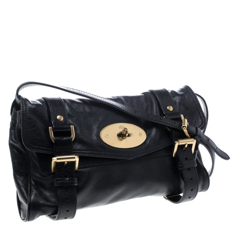 Pre Owned Mulberry Black Leather Alexa Shoulder Bag