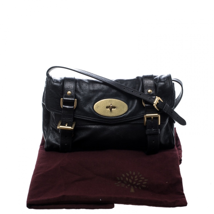 Pre Owned Mulberry Black Leather Alexa Shoulder Bag