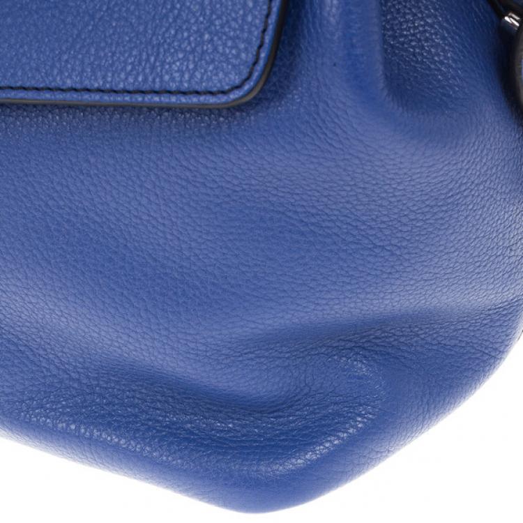 Pre Owned Mulberry Blue Leather Blenheim Shoulder Bag