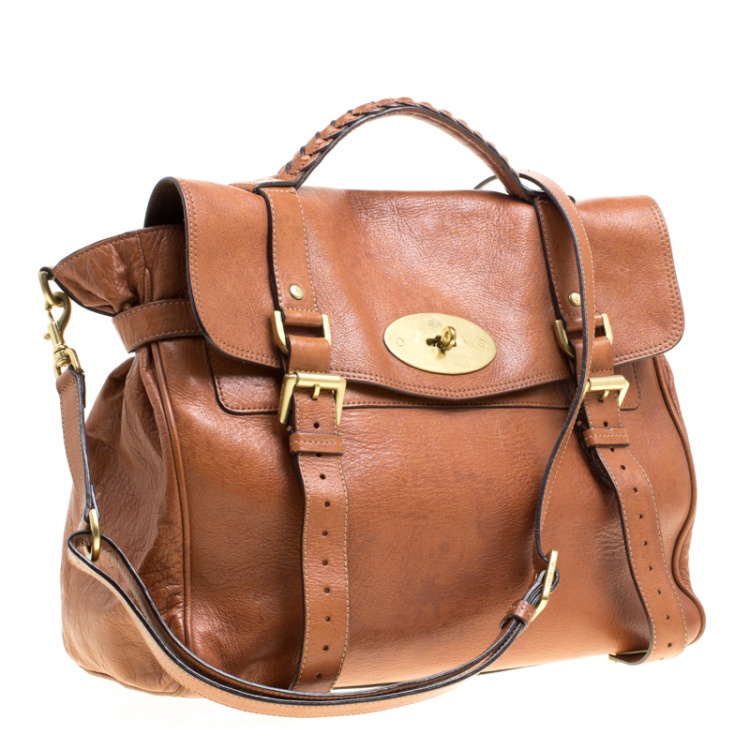 Pre Owned Mulberry Brown Leather Limited Edition London Olympics 1/12 Alexa Satchel