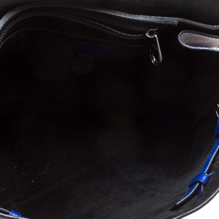 Pre Owned Mulberry Dark Blue Leather Bayswater Satchel