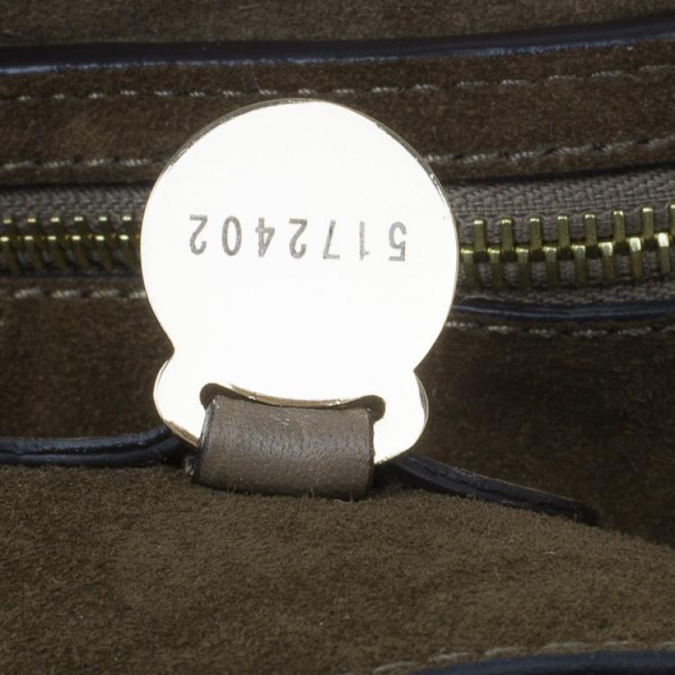 Pre Owned Mulberry Taupe Soft Croc Printed Bayswater Satchel