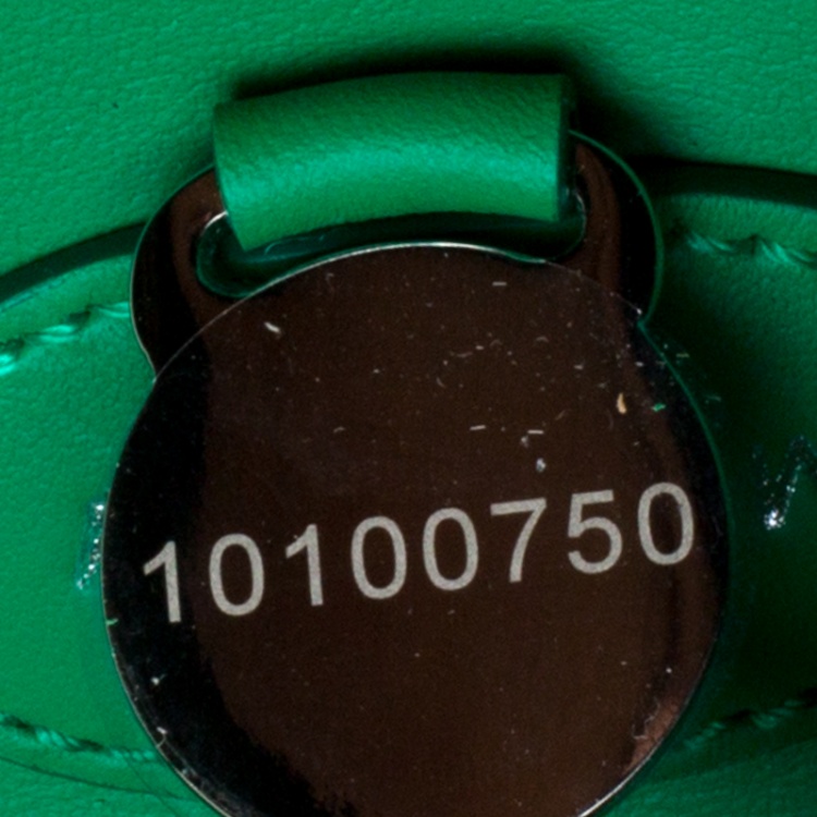 Pre Owned Mulberry Green Leather Blossom Shopper Tote