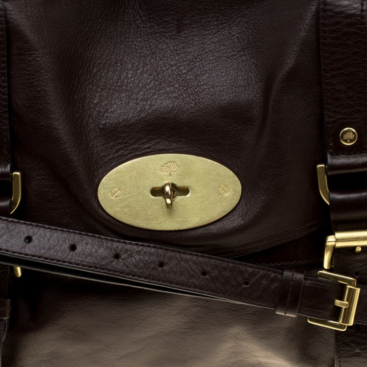 Pre Owned Mulberry Brown Leather Oversized Alexa Satchel