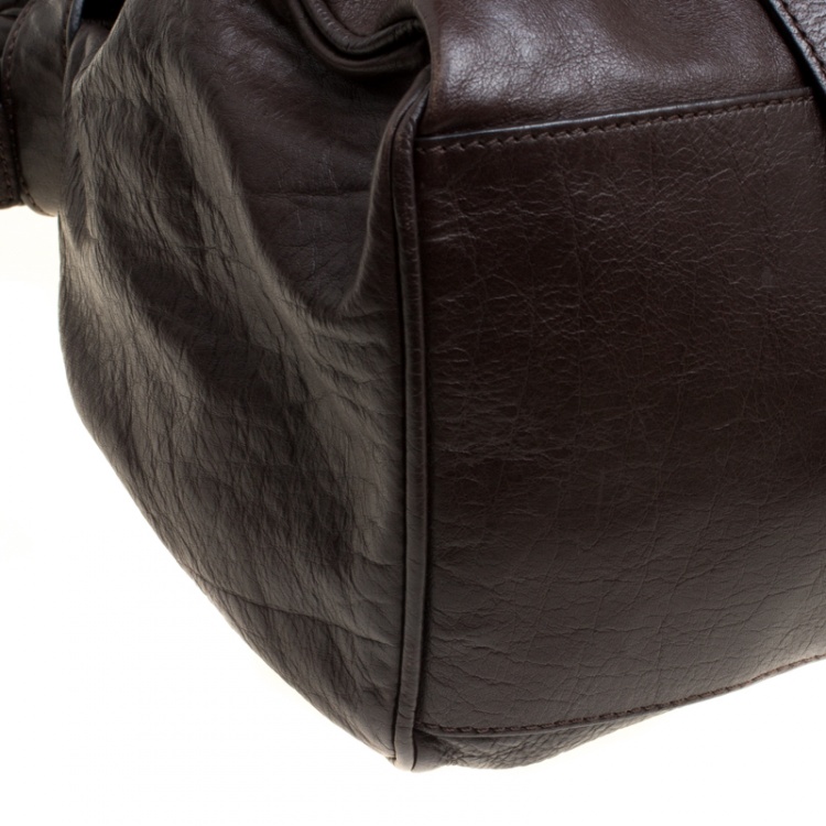 Pre Owned Mulberry Brown Leather Oversized Alexa Satchel