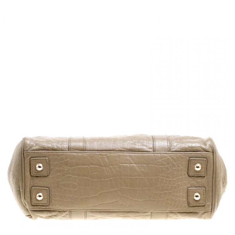 Pre Owned Mulberry Khaki Brown Leather Bayswater Satchel