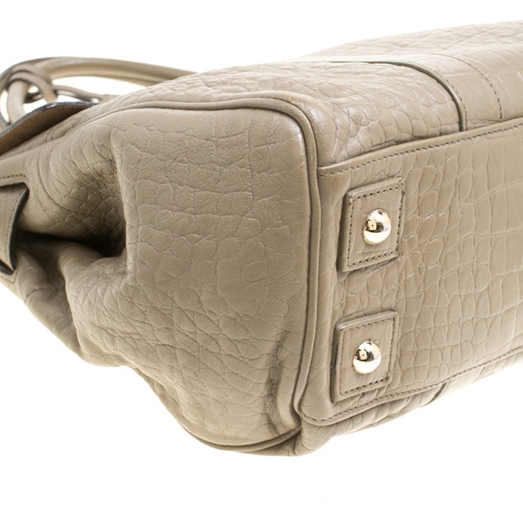 Pre Owned Mulberry Khaki Brown Leather Bayswater Satchel