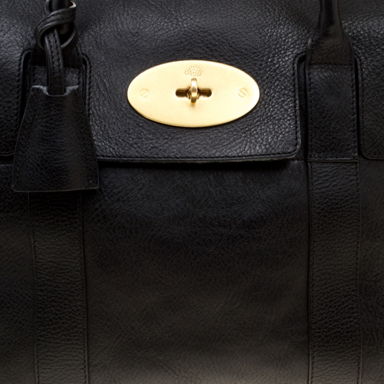 Pre Owned Mulberry Black Leather Bayswater Satchel