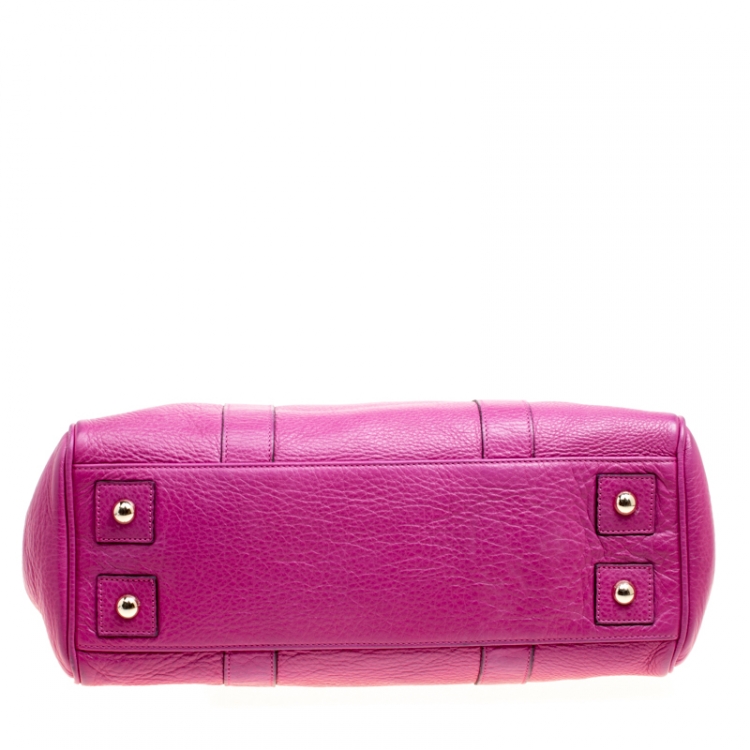 Pre Owned Mulberry Fuchsia Leather Bayswater Satchel