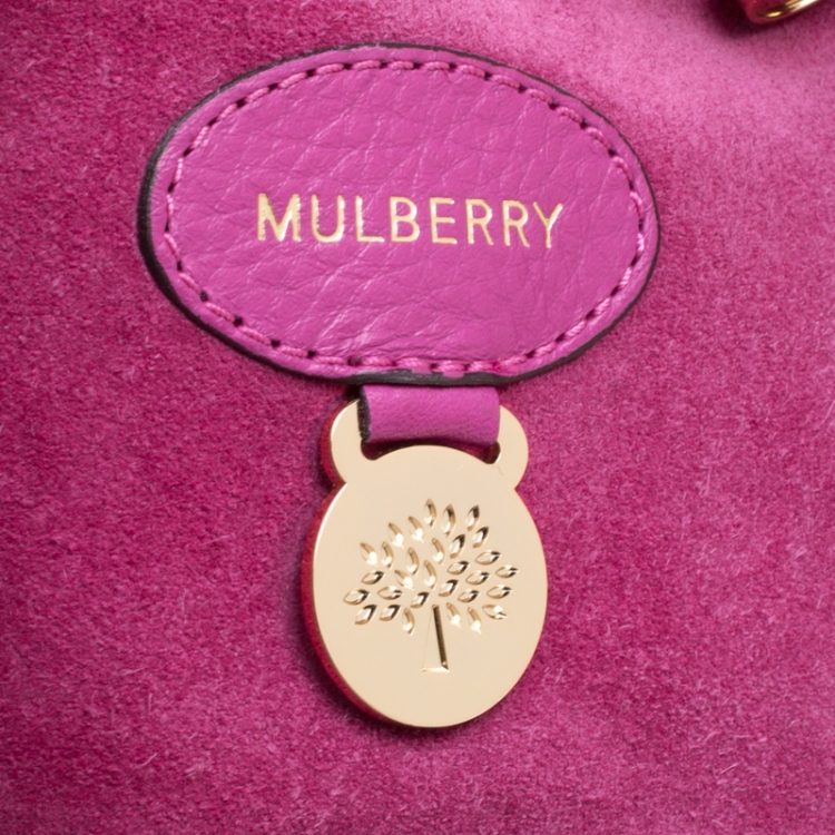 Pre Owned Mulberry Fuchsia Leather Bayswater Satchel