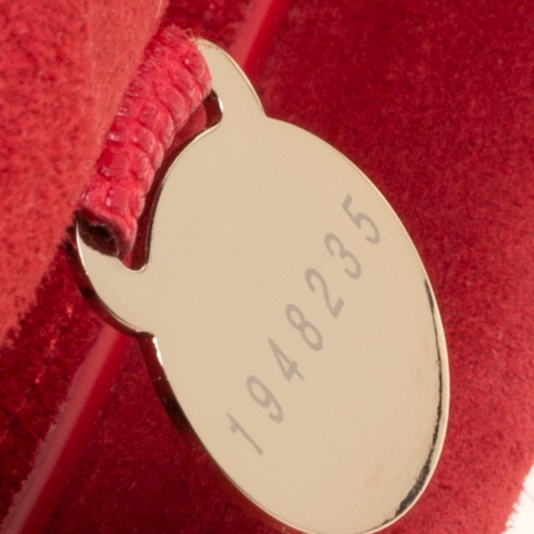 Pre Owned Mulberry Red Textured Leather Bayswater Satchel
