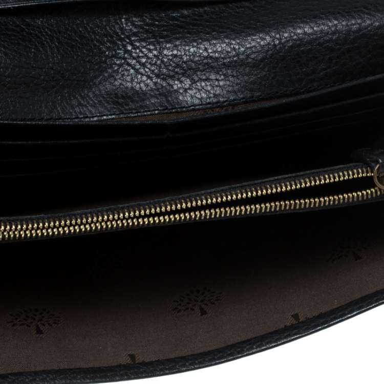 Pre Owned Mulberry Black Leather Continental Wallet