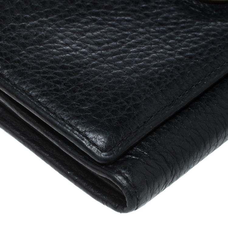 Pre Owned Mulberry Black Leather Continental Wallet