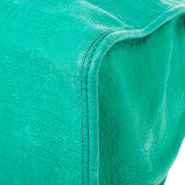 Pre Owned Mulberry Jungle Green Leather Satchel