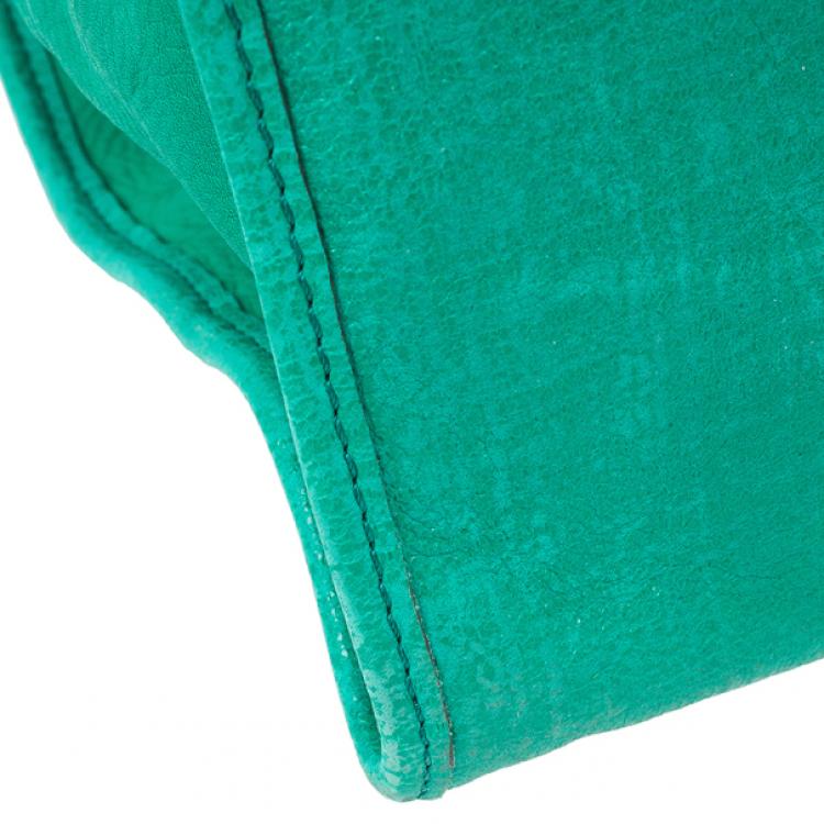 Pre Owned Mulberry Jungle Green Leather Satchel