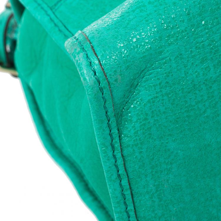 Pre Owned Mulberry Jungle Green Leather Satchel