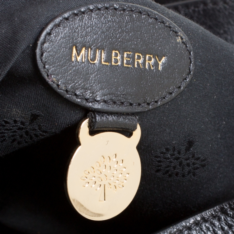 Pre Owned Mulberry Black Leather Postmans Lock Satchel