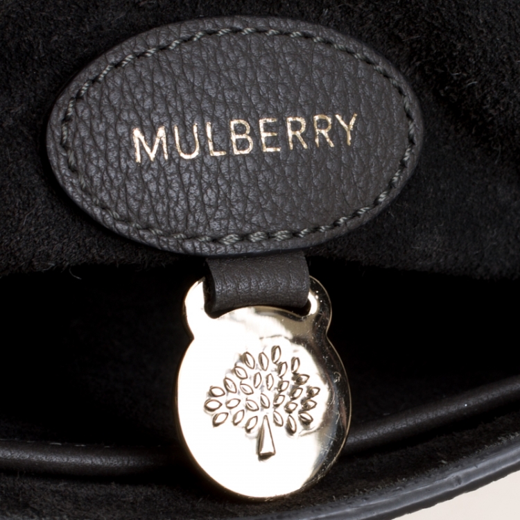 Pre Owned Mulberry Grey Leather Lily Shoulder Bag